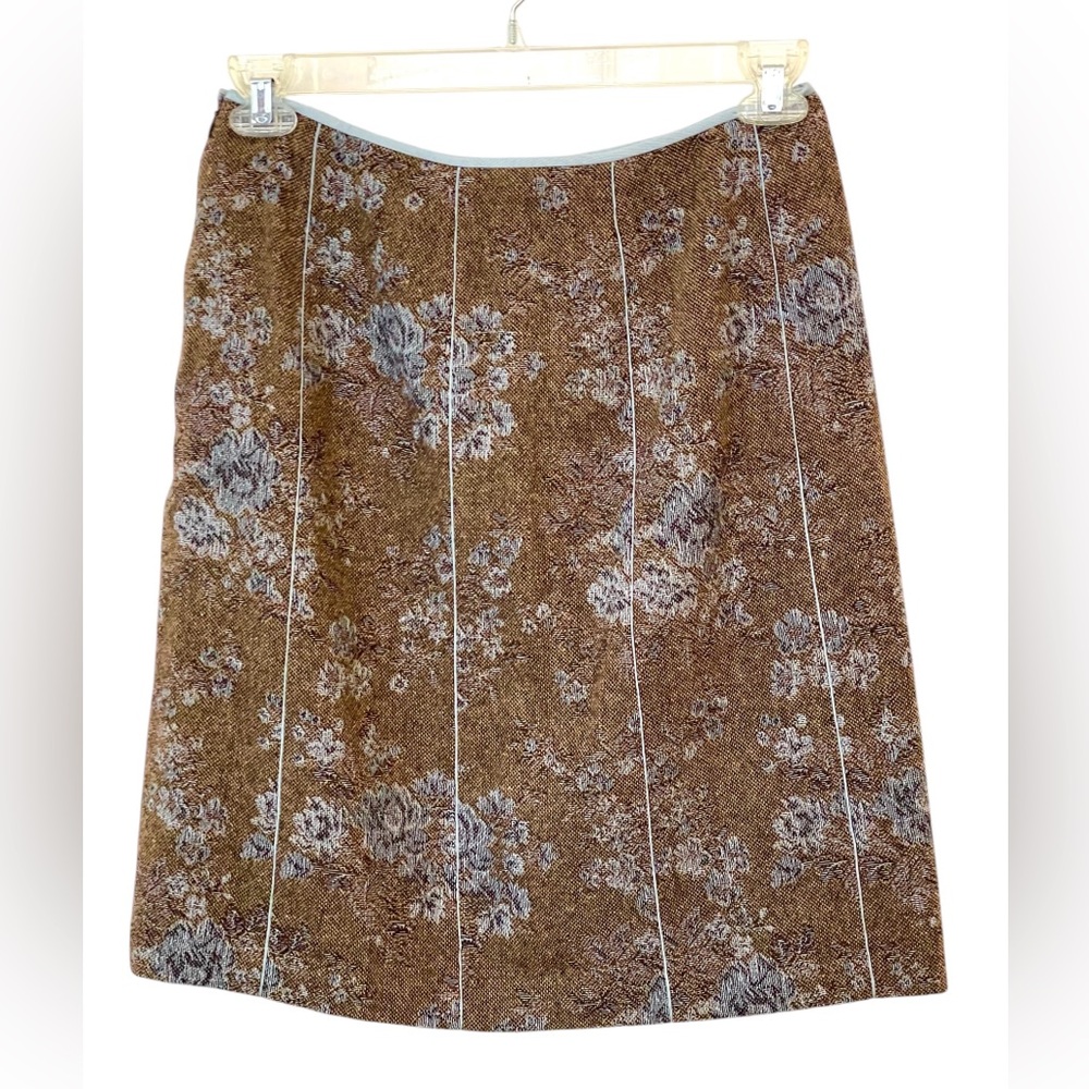 Rare Ann Taylor tweedy floral skirt